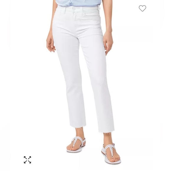 PAIGE Cindy Crop white Stretch Jeans, Size 31 Petite, Like New Condition - Picture 1 of 12